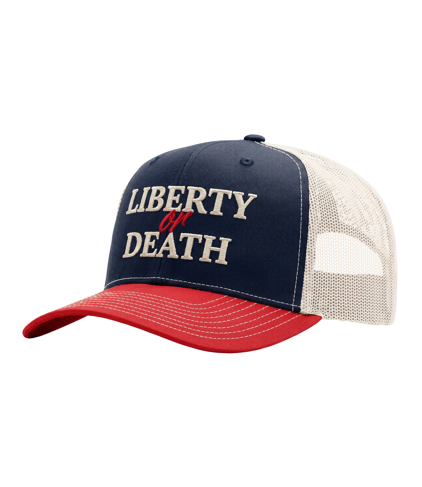 Liberty or Death Embroidered Trucker Hat