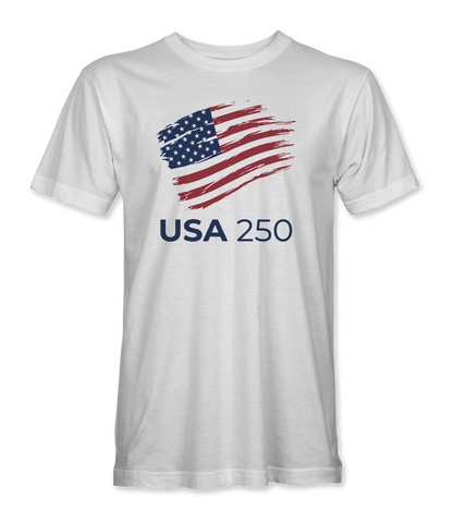 USA 250 Brush Flag T-Shirt