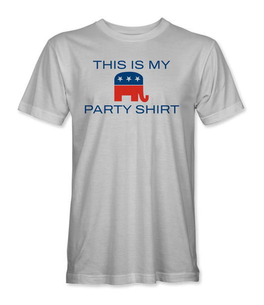 This Is My Party Shirt heather gray t-shirt, front