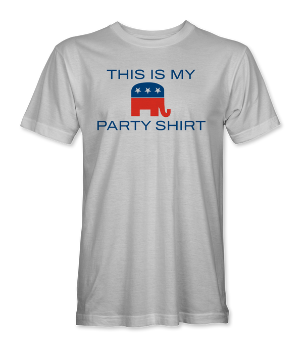 This Is My Party Shirt heather gray t-shirt, front