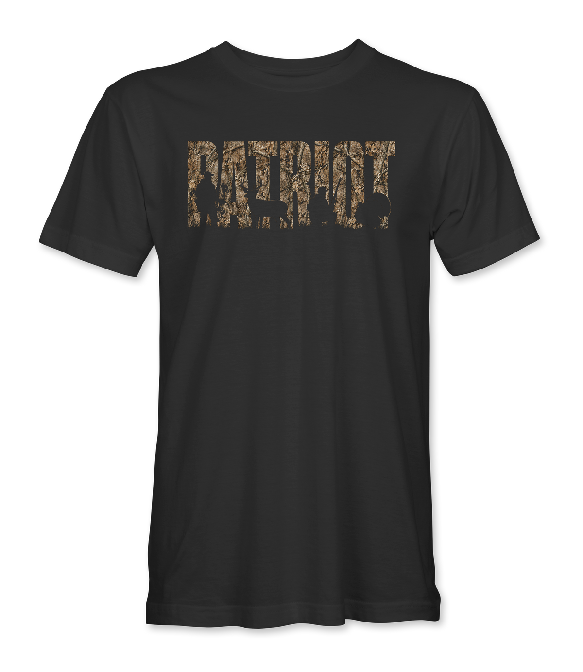 Patriot Camo black t-shirt, front