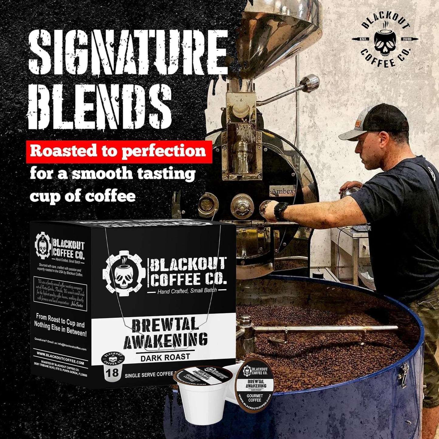 BREWTAL AWAKENING DARK ROAST COFFEE PODS 18CT