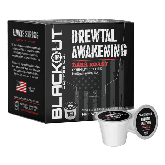 BREWTAL AWAKENING DARK ROAST COFFEE PODS 18CT