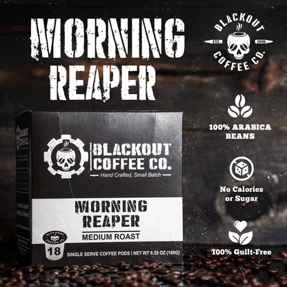 MORNING REAPER MEDIUM ROAST COFFEE PODS 18CT