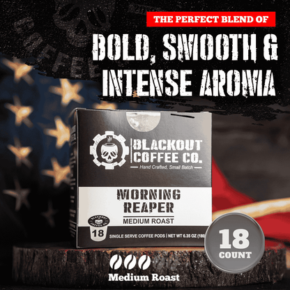 MORNING REAPER MEDIUM ROAST COFFEE PODS 18CT