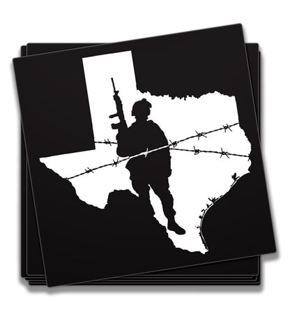 Texas Border Soldier Decal