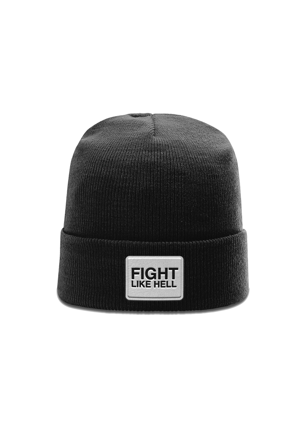 Fight Like Hell Leather Patch Beanie