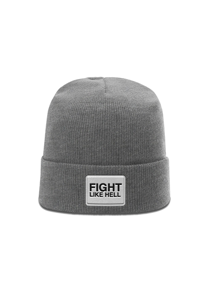 Fight Like Hell Leather Patch Beanie