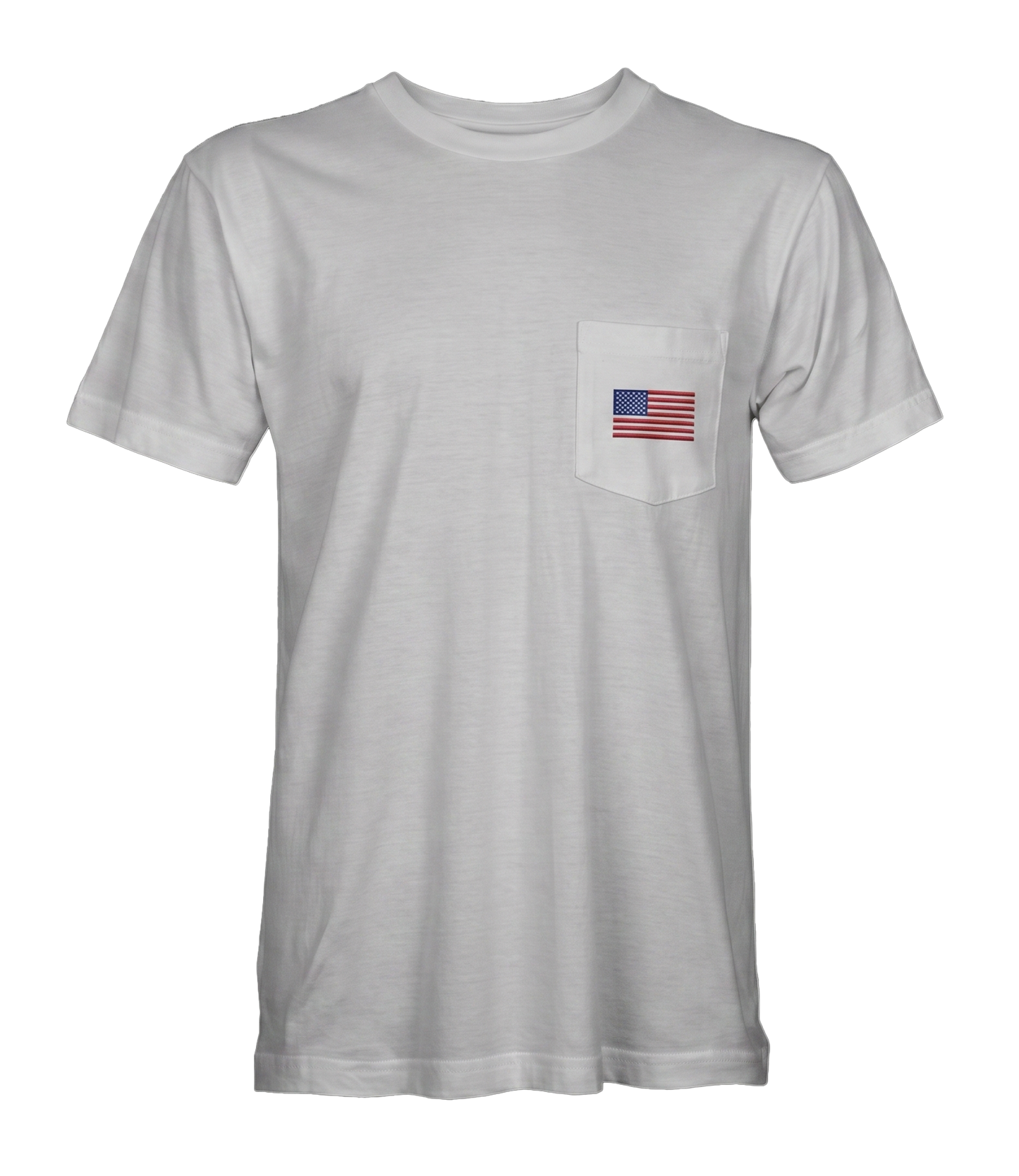 American Flag Embroidered Pocket T-Shirt front