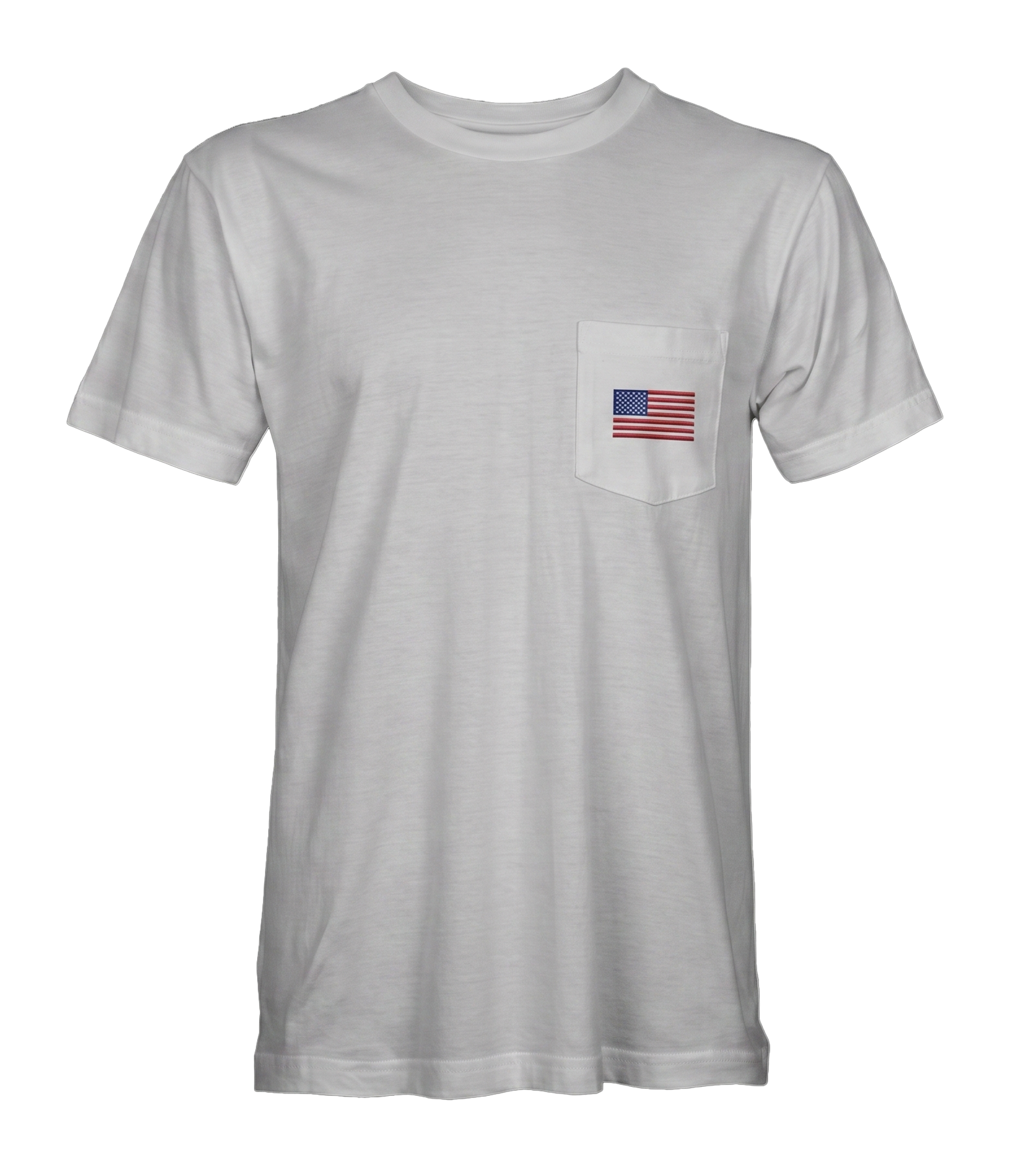American Flag Embroidered Pocket T-Shirt front