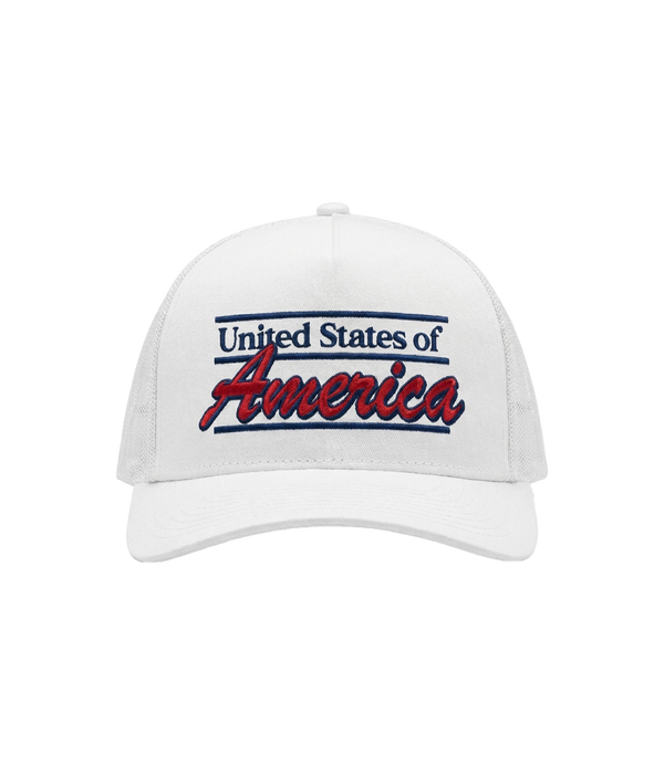 United States of America Rope Hat White front