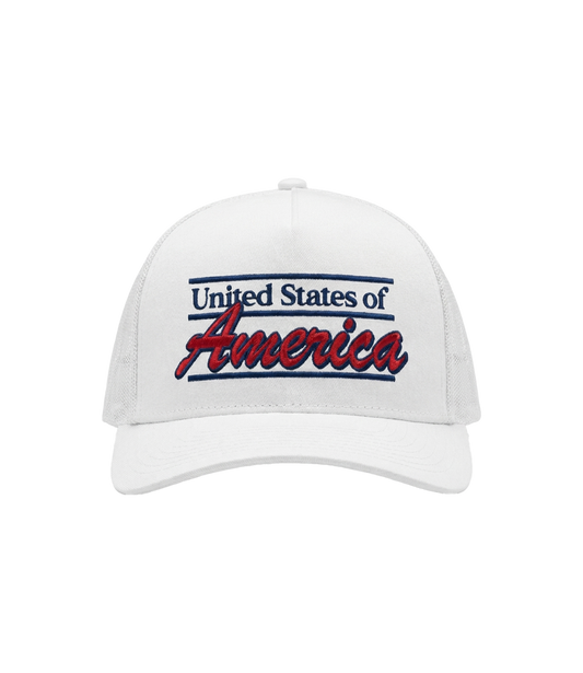 United States of America Rope Hat White front