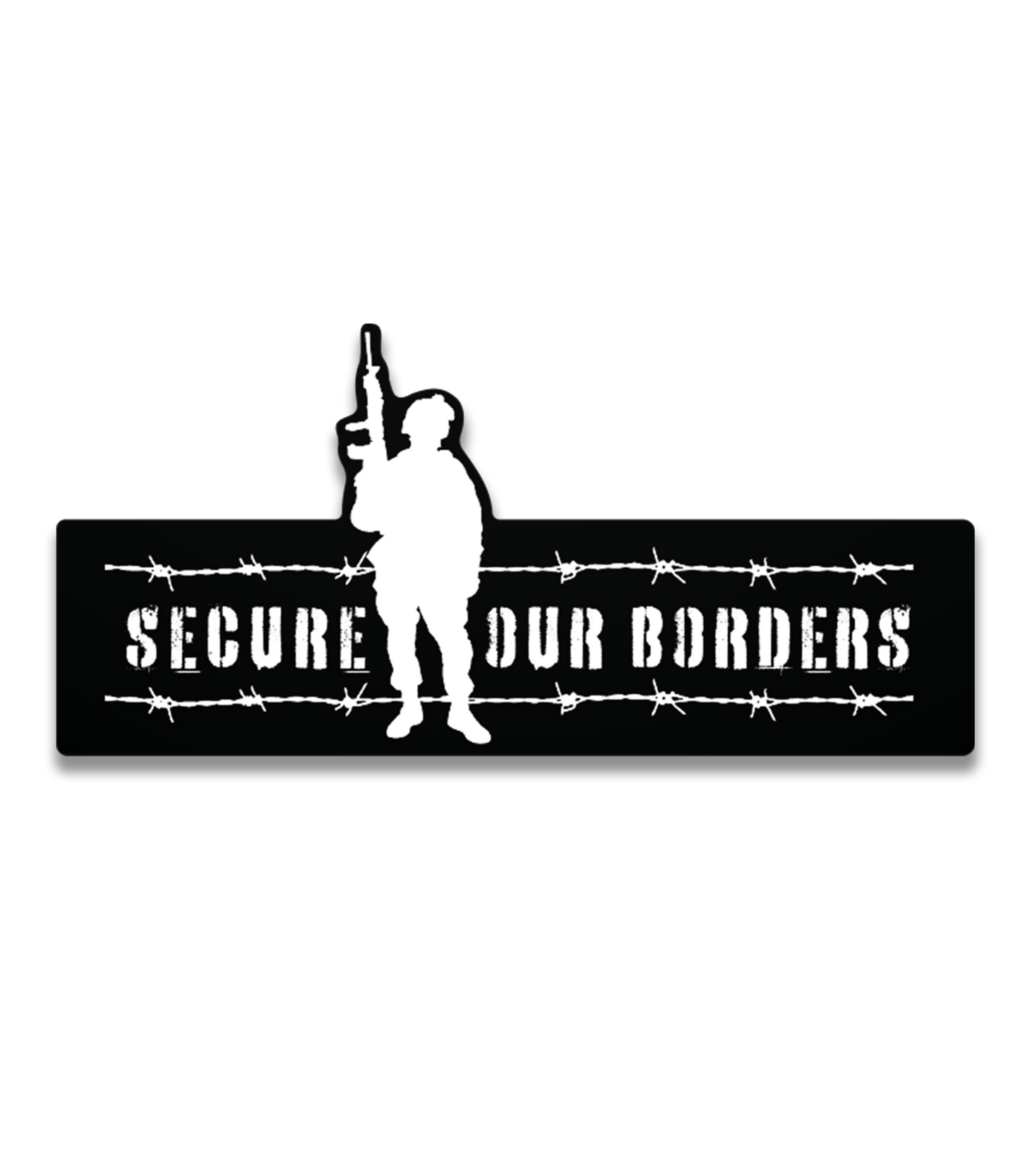 Secure Our Borders Soldier Decal