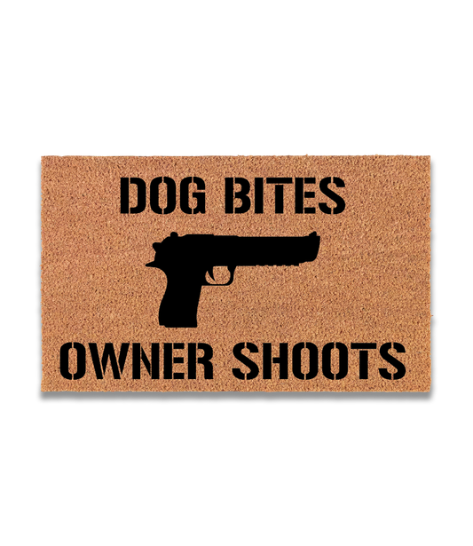 Dog Bites Owner Shoots Doormat
