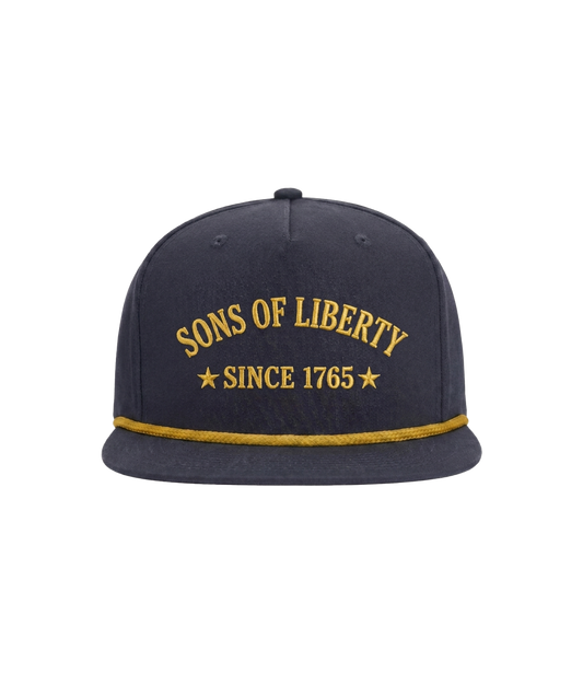 Sons of Liberty navy rope hat, front