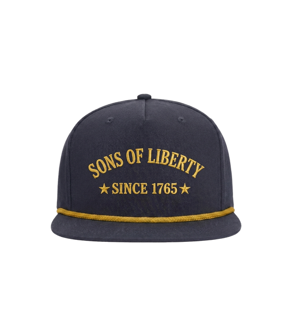 Sons of Liberty navy rope hat, front