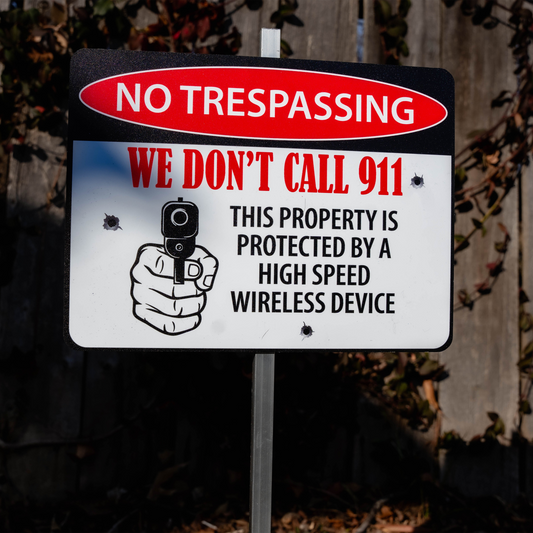 No Trespassing Yard Sign